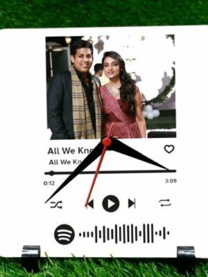 Spotify Style Table Clock Photo Frame