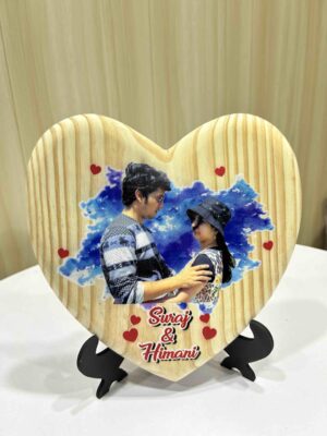 Heart shape wooden plaque