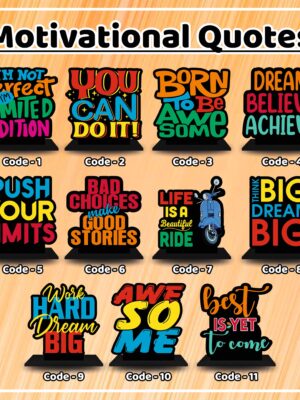 Motivational Quotes Wooden Table Top